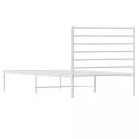 fehér fém ágykeret matrac nélkül fejtámlával 180 x 200 cm