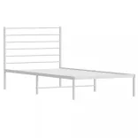 fehér fém ágykeret fejtámlával 80x200 cm