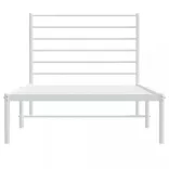 fehér fém ágykeret fejtámlával 80x200 cm