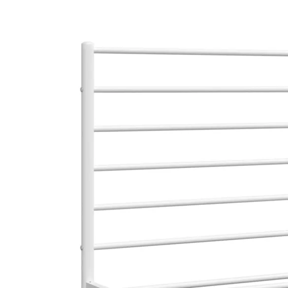 fehér fém ágykeret fejtámlával 120 x 200 cm