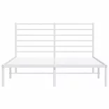 fehér fém ágykeret fejtámlával 135 x 190 cm