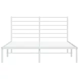fehér fém ágykeret fejtámlával 140 x 200 cm