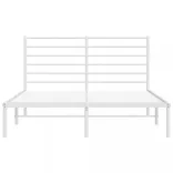 fehér fém ágykeret fejtámlával 160 x 200 cm