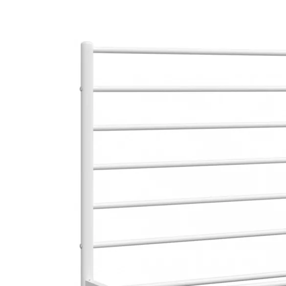 fehér fém ágykeret fejtámlával 160 x 200 cm