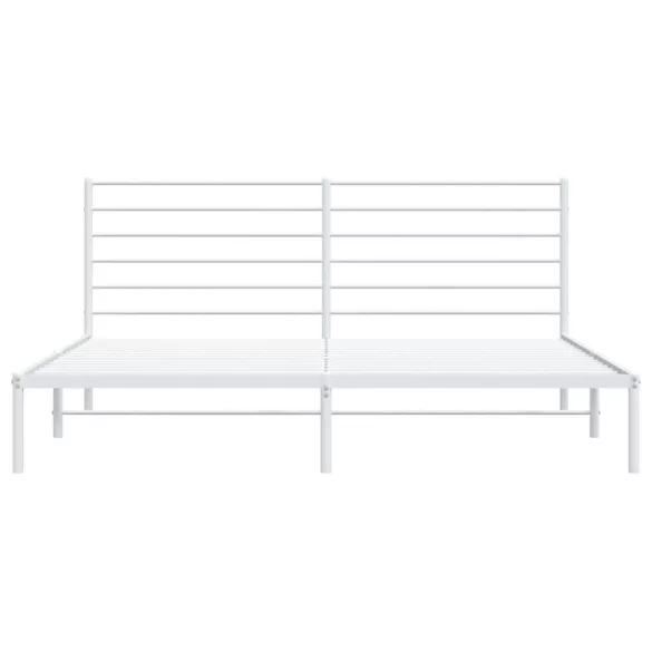 fehér fém ágykeret fejtámlával 180 x 200 cm