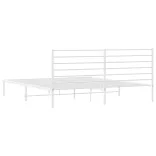 fehér fém ágykeret fejtámlával 180 x 200 cm