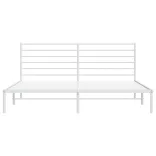fehér fém ágykeret fejtámlával 193 x 203 cm