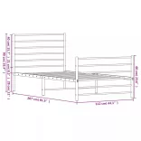 fehér fém ágykeret fej- és lábtámlával 107 x 203 cm