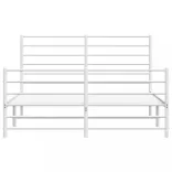 fehér fém ágykeret fej- és lábtámlával 120 x 190 cm