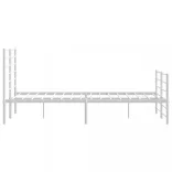 fehér fém ágykeret fej- és lábtámlával 120 x 190 cm