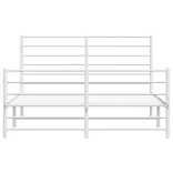 fehér fém ágykeret fej- és lábtámlával 120x200 cm