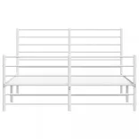 fehér fém ágykeret fej- és lábtámlával 135x190 cm