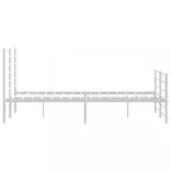 fehér fém ágykeret fej- és lábtámlával 135x190 cm