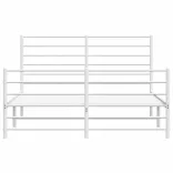 fehér fém ágykeret fej- és lábtámlával 140 x 190 cm