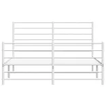 fehér fém ágykeret fej- és lábtámlával 140x200 cm