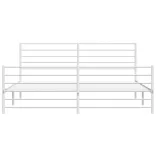 fehér fém ágykeret fej- és lábtámlával 180 x 200 cm