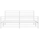 fehér fém ágykeret fej- és lábtámlával 193 x 203 cm