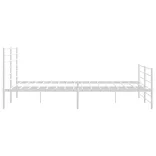 fehér fém ágykeret fej- és lábtámlával 193 x 203 cm