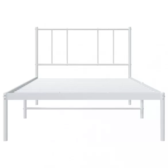 fehér fém ágykeret matrac nélkül fejtámlával 180 x 200 cm