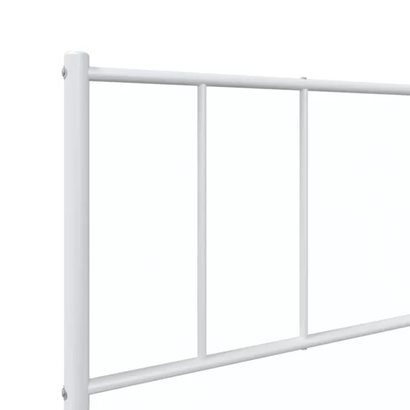 fehér fém ágykeret matrac nélkül fejtámlával 180 x 200 cm