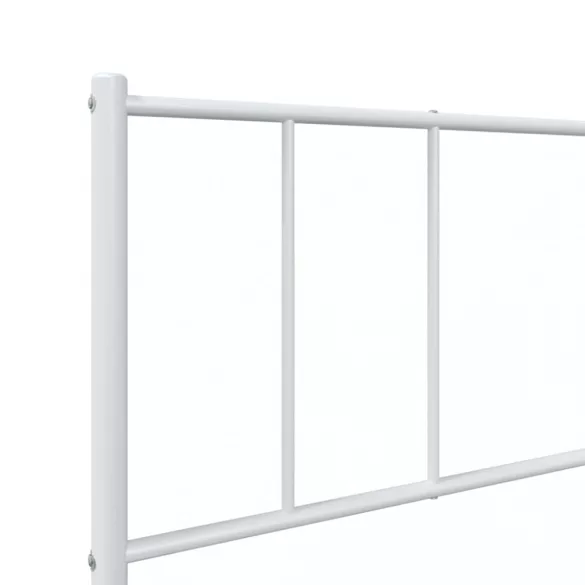 fehér fém ágykeret fejtámlával 90x200 cm
