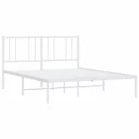 fehér fém ágykeret fejtámlával 120x190 cm