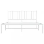 fehér fém ágykeret fejtámlával 140 x 190 cm
