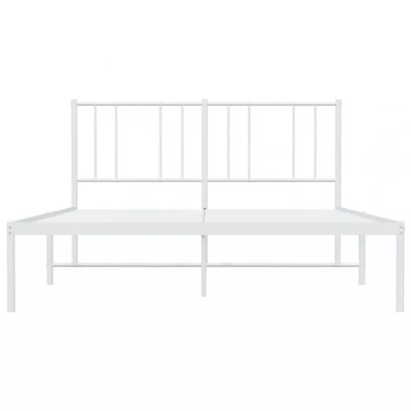 fehér fém ágykeret fejtámlával 140 x 190 cm