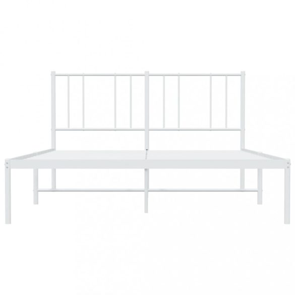 fehér fém ágykeret fejtámlával 160 x 200 cm