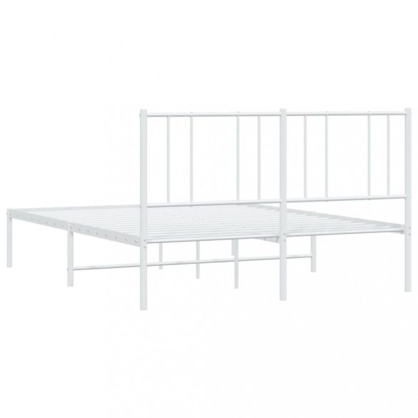 fehér fém ágykeret fejtámlával 160 x 200 cm