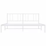 fehér fém ágykeret fejtámlával 180 x 200 cm