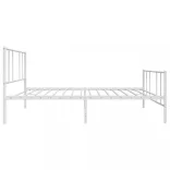 fehér fém ágykeret fej- és lábtámlával 90x200 cm