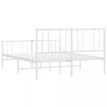fehér fém ágykeret fej- és lábtámlával 120x200 cm