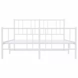 fehér fém ágykeret fej- és lábtámlával 135x190 cm