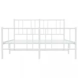 fehér fém ágykeret fej- és lábtámlával 140x200 cm