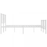 fehér fém ágykeret fej- és lábtámlával 180 x 200 cm