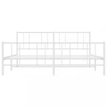 fehér fém ágykeret fej- és lábtámlával 193 x 203 cm