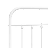 fehér fém ágykeret fejtámlával 120x190 cm