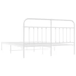fehér fém ágykeret fejtámlával 160 x 200 cm