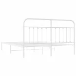 fehér fém ágykeret fejtámlával 180 x 200 cm