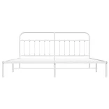 fehér fém ágykeret fejtámlával 193 x 203 cm