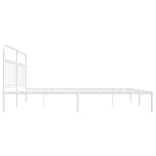 fehér fém ágykeret fejtámlával 193 x 203 cm
