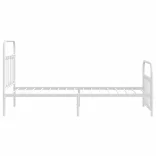 fehér fém ágykeret fej- és lábtámlával 100 x 190 cm