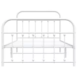 fehér fém ágykeret fej- és lábtámlával 107 x 203 cm