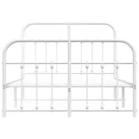 fehér fém ágykeret fej- és lábtámlával 120 x 190 cm