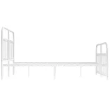 fehér fém ágykeret fej- és lábtámlával 135x190 cm