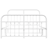 fehér fém ágykeret fej- és lábtámlával 140x200 cm