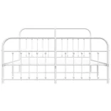 fehér fém ágykeret fej- és lábtámlával 160x200 cm