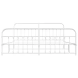 fehér fém ágykeret fej- és lábtámlával 193 x 203 cm