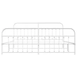 fehér fém ágykeret fej- és lábtámlával 200x200 cm